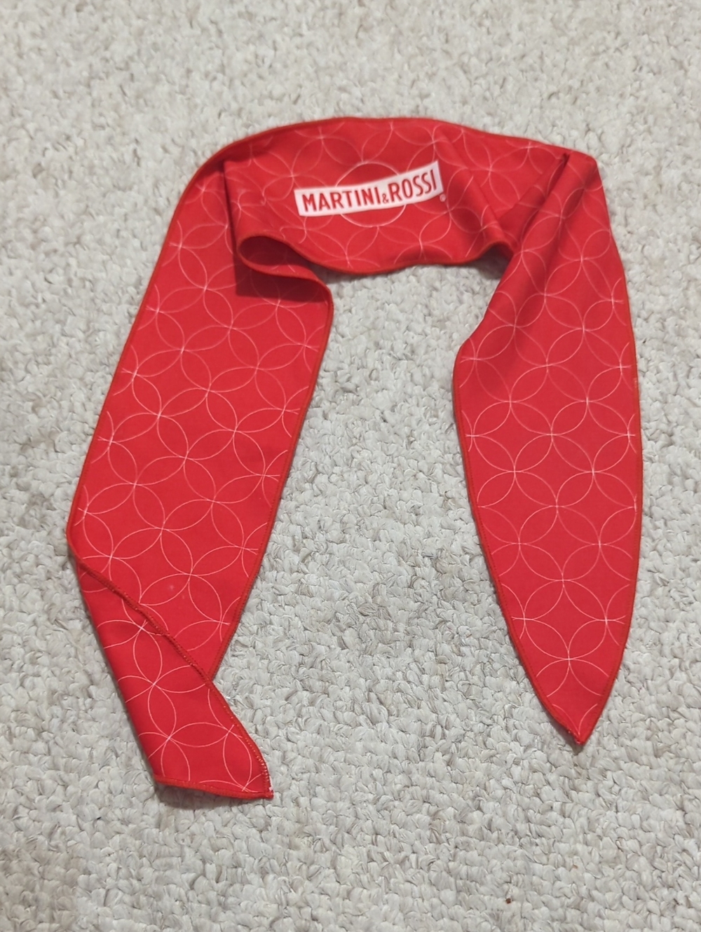 Martini & Rossi Red Logo Silk Scarf